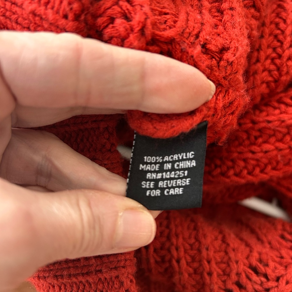 EUC Moon & Madison burnt orange cropped chunky sweater - Picture 10 of 15